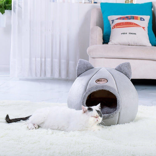 ComfyHouse™ - Niche pour chat ultra confortable - J'aime les chats