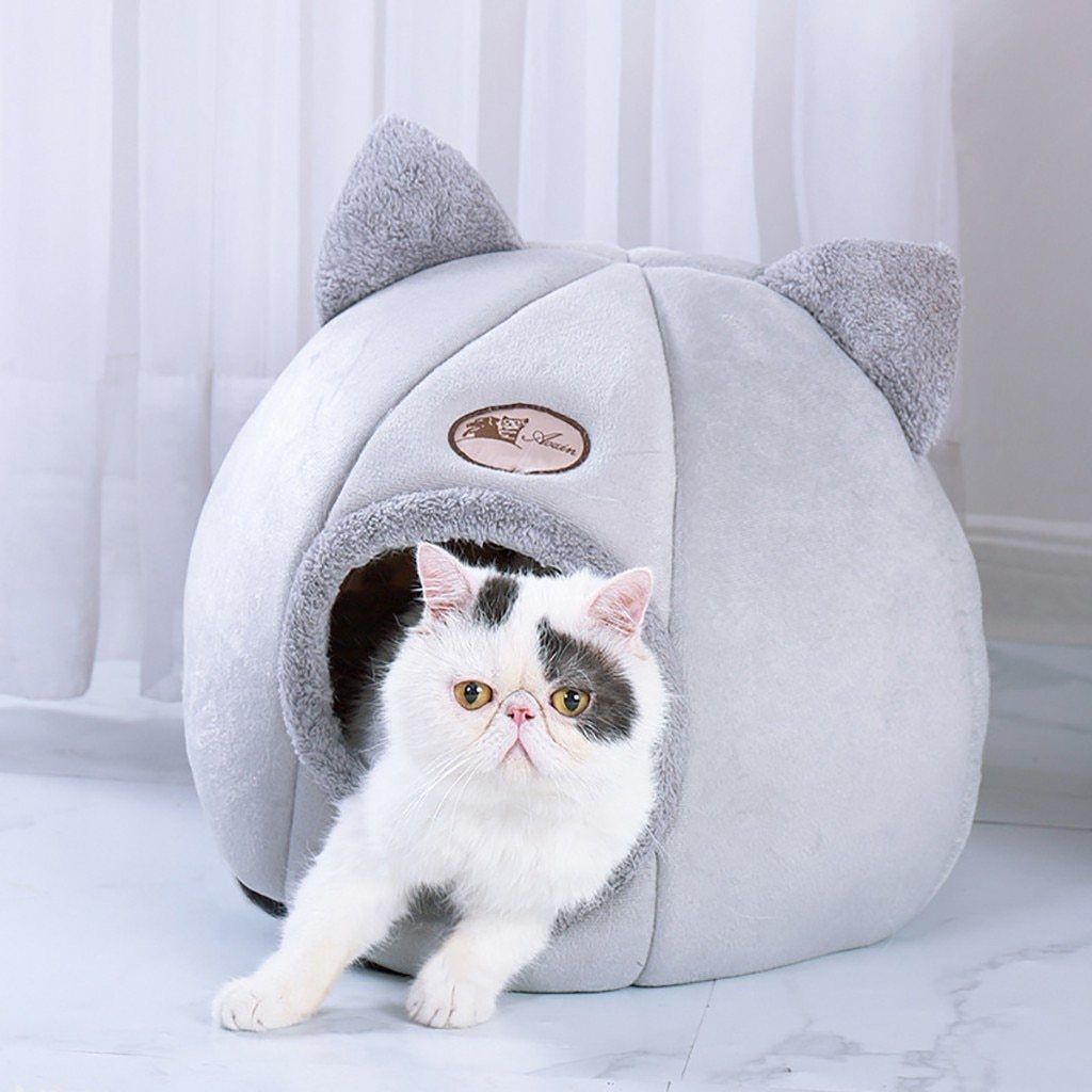 ComfyHouse™ - Niche pour chat ultra confortable - J'aime les chats